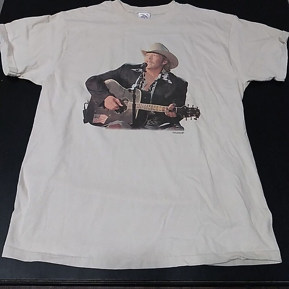Vintage Alan Jackson 2002 Faith Hope And Love T Shirt Size L Country Music